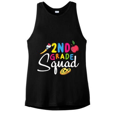 2nd Grade Squad Second Teacher Student Team Back To School Ladies PosiCharge Tri-Blend Wicking Tank