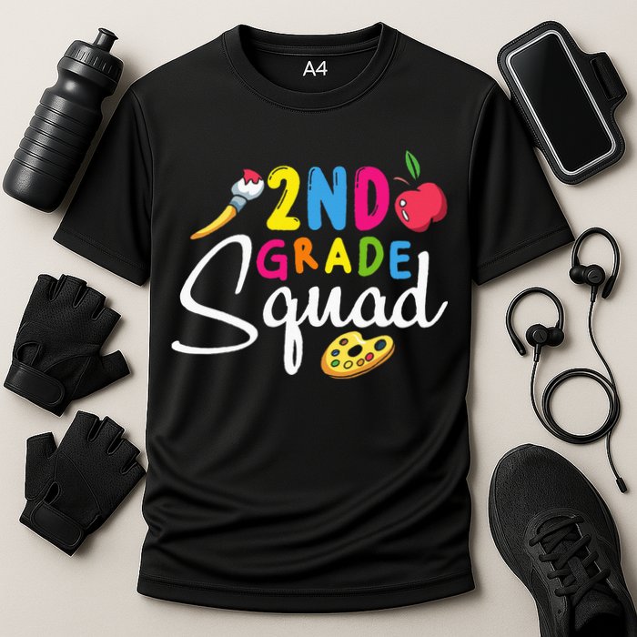 2nd Grade Squad Second Teacher Student Team Back To School Cooling Performance Crew T-Shirt