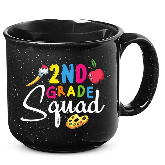 2nd Grade Squad Second Teacher Student Team Back To School 15oz Campfire Ceramic Mug