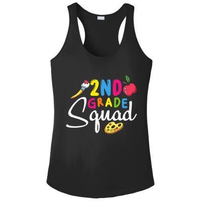 2nd Grade Squad Second Teacher Student Team Back To School Ladies PosiCharge Competitor Racerback Tank