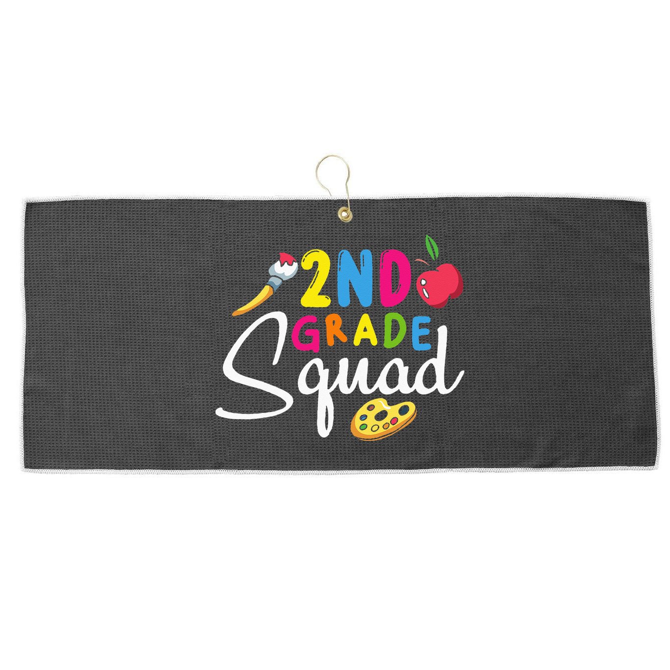 2nd Grade Squad Second Teacher Student Team Back To School Large Microfiber Waffle Golf Towel