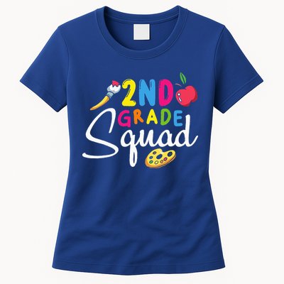 2nd Grade Squad Second Teacher Student Team Back To School Womens T-Shirt