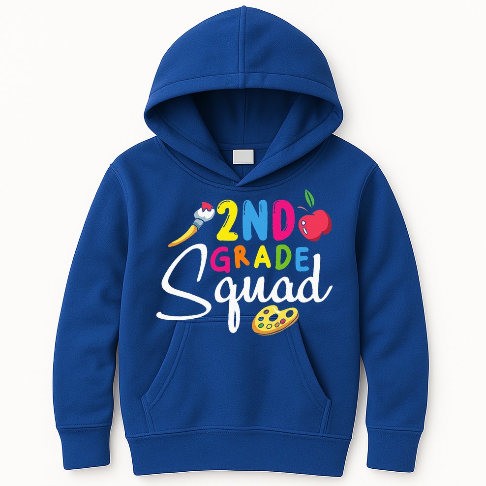 2nd Grade Squad Second Teacher Student Team Back To School Kids Hoodie