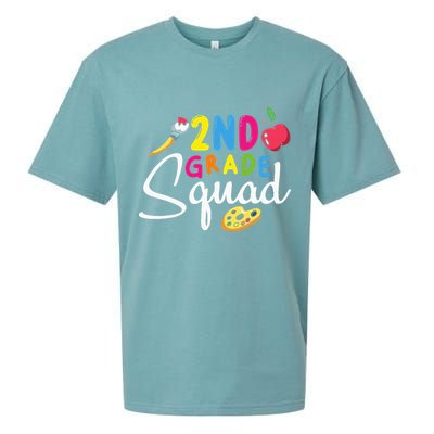 2nd Grade Squad Second Teacher Student Team Back To School Sueded Cloud Jersey T-Shirt