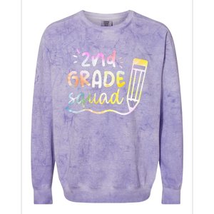 2nd Grade Squad Team Back To School Teachers Students Colorblast Crewneck Sweatshirt