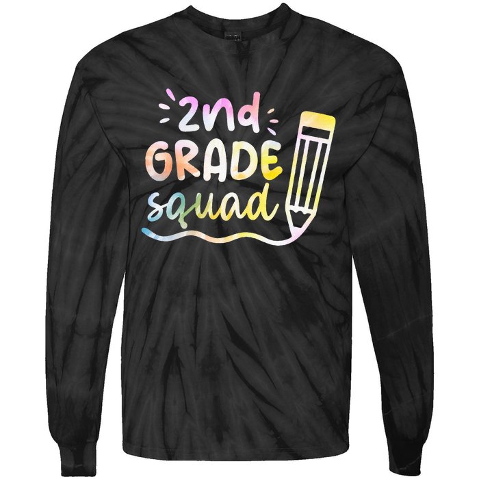 2nd Grade Squad Team Back To School Teachers Students Tie-Dye Long Sleeve Shirt