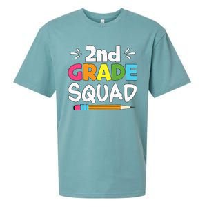 2nd Grade Squad Second Teacher Student Team Back To School Sueded Cloud Jersey T-Shirt