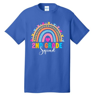 2Nd Grade Squad Back To School Rainbow Teachers Second Grade Meaningful Gift Tall T-Shirt