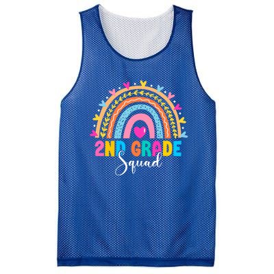 2Nd Grade Squad Back To School Rainbow Teachers Second Grade Meaningful Gift Mesh Reversible Basketball Jersey Tank