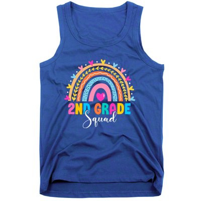 2Nd Grade Squad Back To School Rainbow Teachers Second Grade Meaningful Gift Tank Top