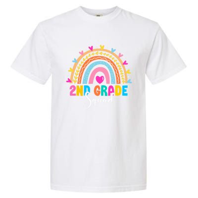 2Nd Grade Squad Back To School Rainbow Teachers Second Grade Meaningful Gift Garment-Dyed Heavyweight T-Shirt