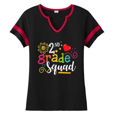 2nd Grade Squad Student Teacher Gift Back To School Ladies Halftime Notch Neck Tee