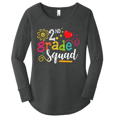 2nd Grade Squad Student Teacher Gift Back To School Women's Perfect Tri Tunic Long Sleeve Shirt