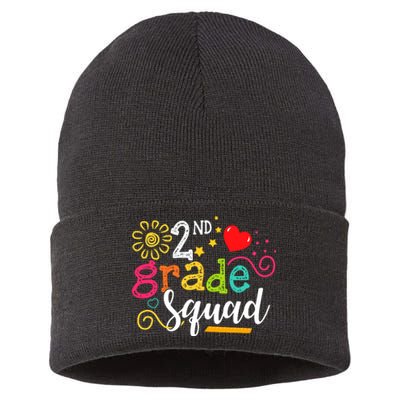 2nd Grade Squad Student Teacher Gift Back To School Sustainable Knit Beanie