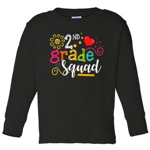 2nd Grade Squad Student Teacher Gift Back To School Toddler Long Sleeve Shirt