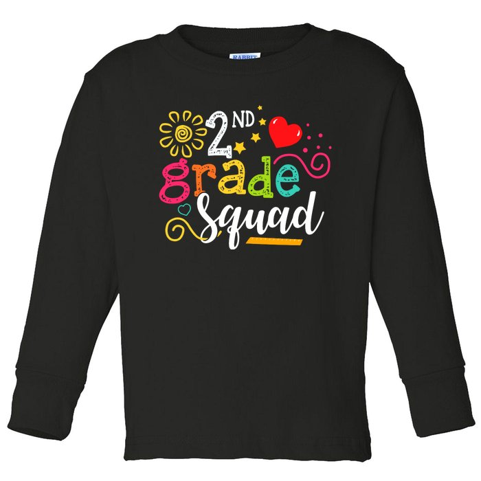 2nd Grade Squad Student Teacher Gift Back To School Toddler Long Sleeve Shirt