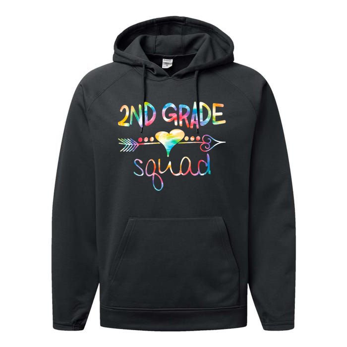 2nd Grade Squad Second Grade Team Teacher Boy Girl Kids Performance Fleece Hoodie