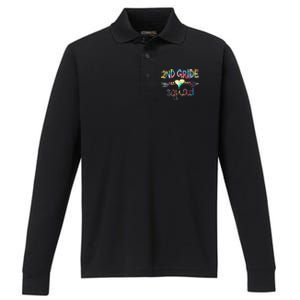 2nd Grade Squad Second Grade Team Teacher Boy Girl Kids Performance Long Sleeve Polo