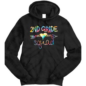 2nd Grade Squad Second Grade Team Teacher Boy Girl Kids Tie Dye Hoodie