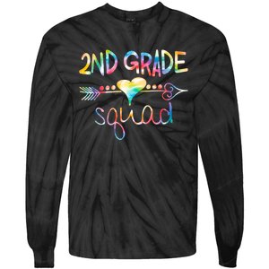 2nd Grade Squad Second Grade Team Teacher Boy Girl Kids Tie-Dye Long Sleeve Shirt