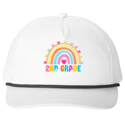 2Nd Grade Squad Back To School Rainbow Teachers Second Grade Gift Snapback Five-Panel Rope Hat