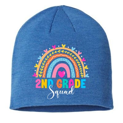 2Nd Grade Squad Back To School Rainbow Teachers Second Grade Gift Sustainable Beanie