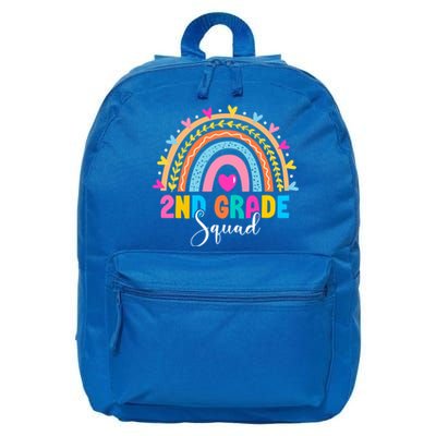 2Nd Grade Squad Back To School Rainbow Teachers Second Grade Gift 16 in Basic Backpack