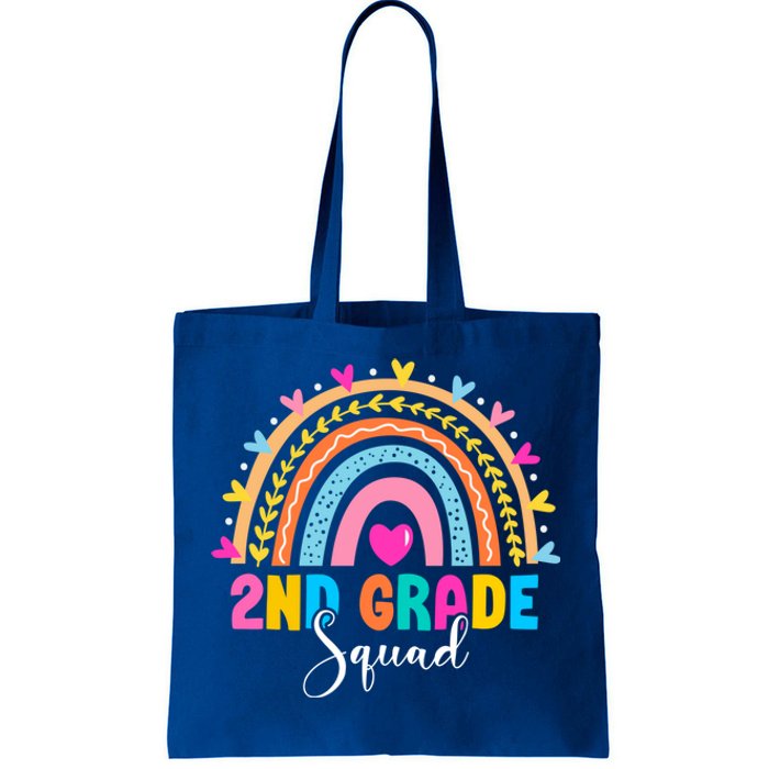 2Nd Grade Squad Back To School Rainbow Teachers Second Grade Gift Tote Bag