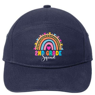 2Nd Grade Squad Back To School Rainbow Teachers Second Grade Gift 7-Panel Snapback Hat