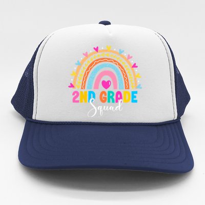 2Nd Grade Squad Back To School Rainbow Teachers Second Grade Gift Trucker Hat