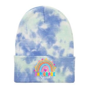 2Nd Grade Squad Back To School Rainbow Teachers Second Grade Gift Tie Dye 12in Knit Beanie