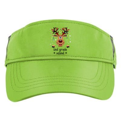 2nd Grade Squad Reindeer Christmas Adult Drive Performance Visor