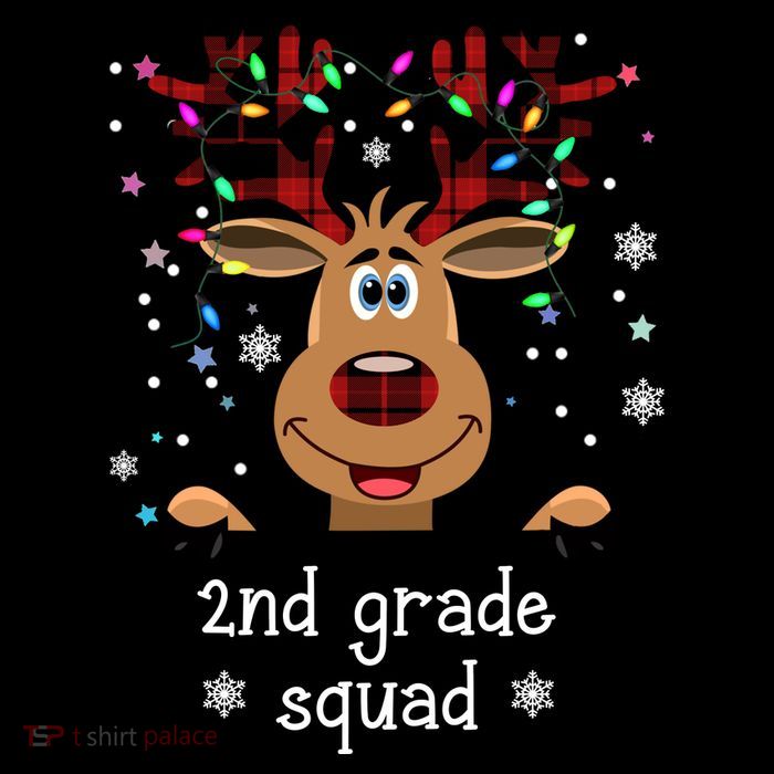 2nd Grade Squad Reindeer Christmas Tall T-Shirt