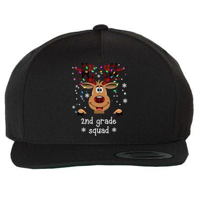 2nd Grade Squad Reindeer Christmas Wool Snapback Cap