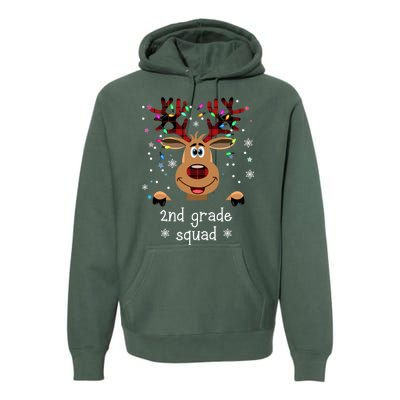 2nd Grade Squad Reindeer Christmas Premium Hoodie