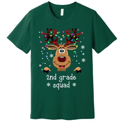 2nd Grade Squad Reindeer Christmas Premium T-Shirt