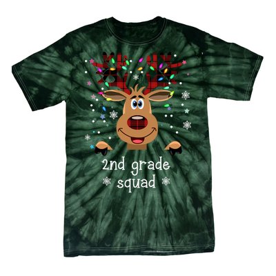 2nd Grade Squad Reindeer Christmas Tie-Dye T-Shirt