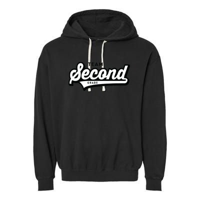 2nd Grade TEAM School Teacher Second Baseball-Style Garment-Dyed Fleece Hoodie