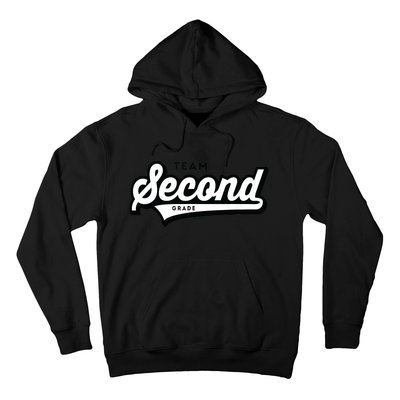 2nd Grade TEAM School Teacher Second Baseball-Style Hoodie