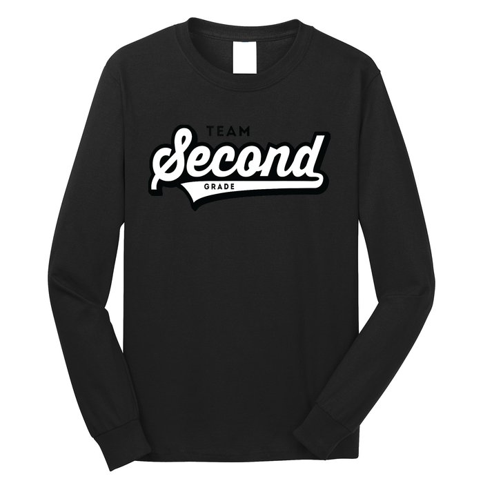 2nd Grade TEAM School Teacher Second Baseball-Style Long Sleeve Shirt