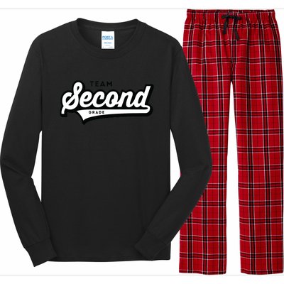 2nd Grade TEAM School Teacher Second Baseball-Style Long Sleeve Pajama Set