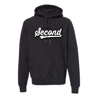 2nd Grade TEAM School Teacher Second Baseball-Style Premium Hoodie