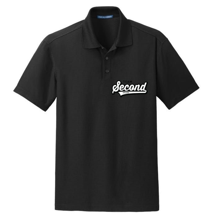 2nd Grade TEAM School Teacher Second Baseball-Style Dry Zone Grid Polo