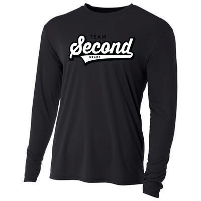 2nd Grade TEAM School Teacher Second Baseball-Style Cooling Performance Long Sleeve Crew