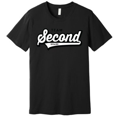 2nd Grade TEAM School Teacher Second Baseball-Style Premium T-Shirt