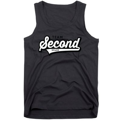 2nd Grade TEAM School Teacher Second Baseball-Style Tank Top