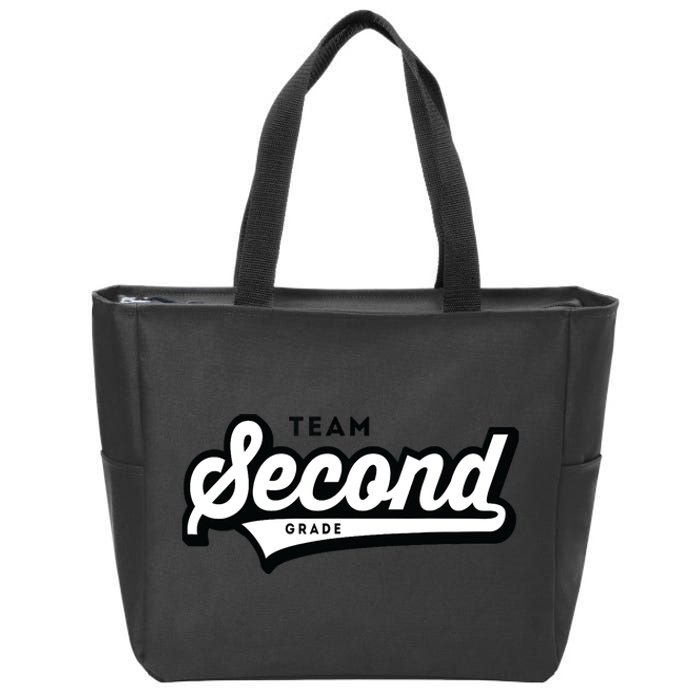 2nd Grade TEAM School Teacher Second Baseball-Style Zip Tote Bag