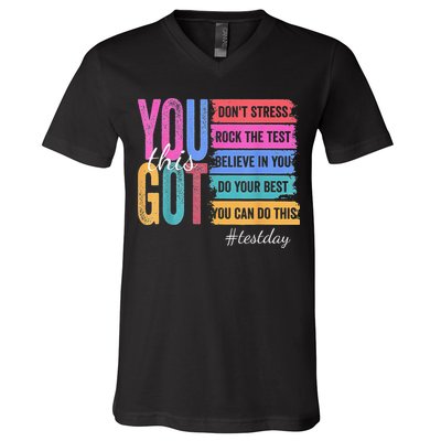 2You Got This DonT Stress Rock The Test Test Day V-Neck T-Shirt