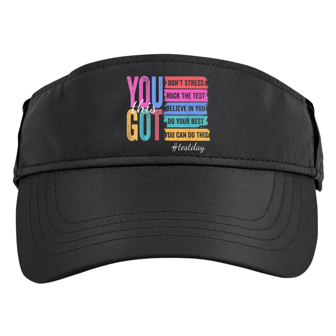 2You Got This DonT Stress Rock The Test Test Day Adult Drive Performance Visor