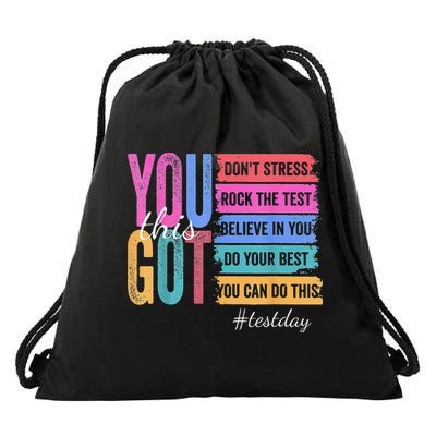 2You Got This DonT Stress Rock The Test Test Day Drawstring Bag